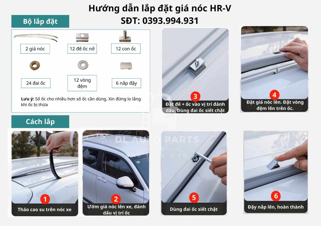 Hướng dẫn lắp đặt giá nóc HRV